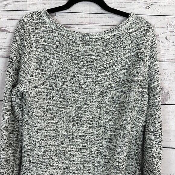 J Crew Mercantile Sweater Womens Medium Gray Knit Marled Tunic Textured Boxy - Picture 6 of 11